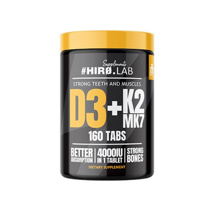 Vitamine D3 4000IU + K2 MK7 - 160tabs
